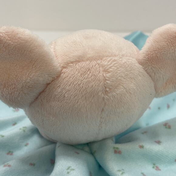 Carter's Mouse Lovey Teal Aqua Floral Pink Security Blanket Soft Plush - Picture 5 of 7